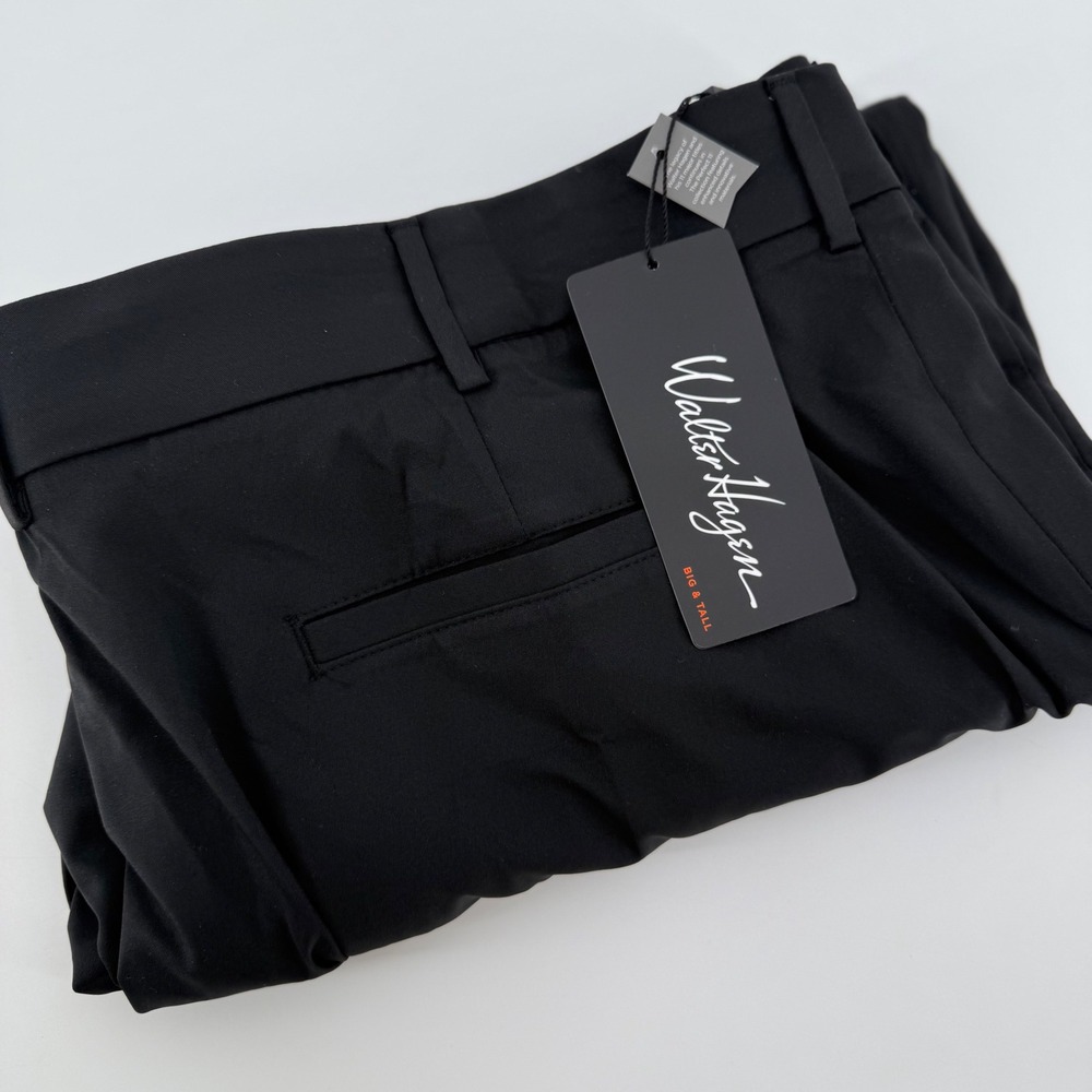 Walter Hagen Mens Bigโ Tall Perfect 11 Straight Fit Golf Pants Black W44 L34